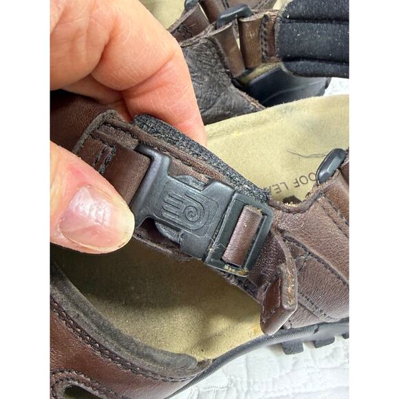Teva Men\'s 11 Brown Fisherman Waterproof Leather Hiking Sandals Outdoor Trail main image 7